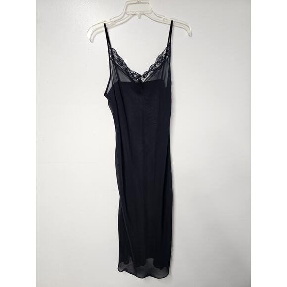 Vtg 2pc Midi Dress 10 Romantic Fairy Grunge Whimsygoth Cowl Neck Burnout Flaw - Picture 5 of 16